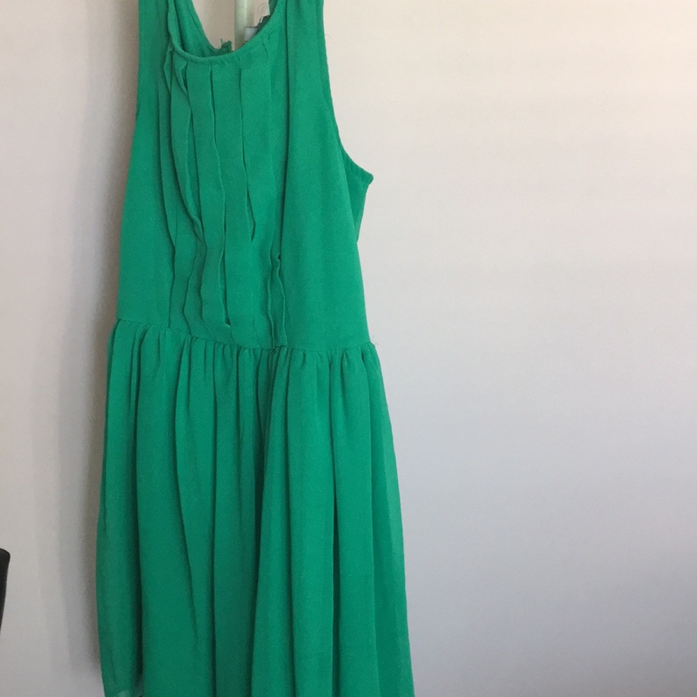 Juniors size medium green fit and flare dress